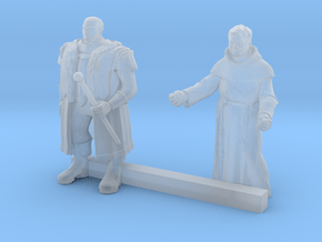 HO Scale Priest and Nobleman in Clear Ultra Fine Detail Plastic