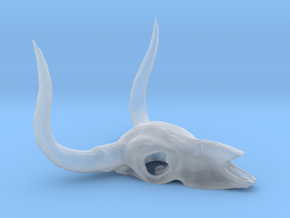 O Scale Cow Skull in Clear Ultra Fine Detail Plastic