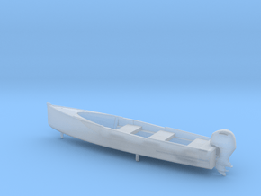 1-43 scale 16ft fishing canoe in Clear Ultra Fine Detail Plastic