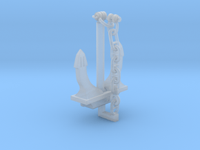 Ship's Danforth Anchor in Clear Ultra Fine Detail Plastic