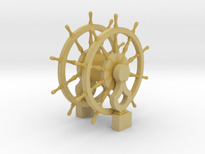 1/64 Ship's Wheel (Helm) for Frigates, Sloops, etc in Tan Fine Detail Plastic