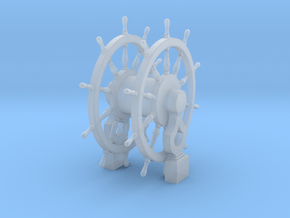 1/64 Ship's Wheel (Helm) for Frigates, Sloops, etc in Clear Ultra Fine Detail Plastic