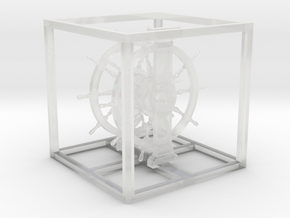 1/100 Ship's Wheel (Helm) for Ships-of-the-Line in Clear Ultra Fine Detail Plastic
