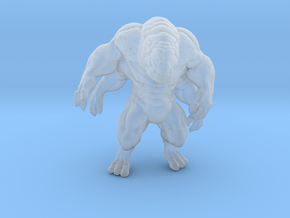 Brute 4 arms DnD miniature for games and rpg in Clear Ultra Fine Detail Plastic