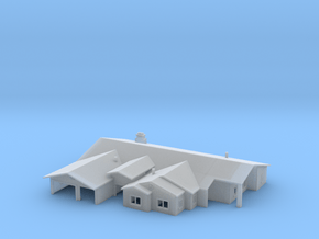 Ranch Style House 1 in Clear Ultra Fine Detail Plastic