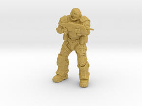 Gears of War UIR Soldier miniature boardgame size in Tan Fine Detail Plastic