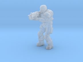 Gears of War Soldier miniature boardgame size rpg in Clear Ultra Fine Detail Plastic