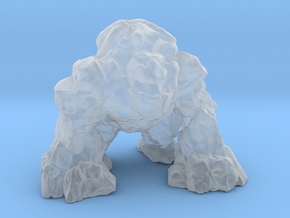 stone giant kaiju monster miniature for games rpg in Clear Ultra Fine Detail Plastic