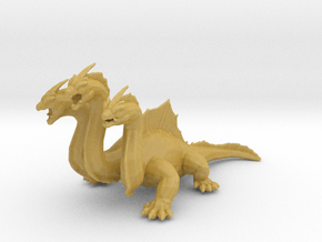 Hydra DnD miniature games rpg dragon monster in Tan Fine Detail Plastic