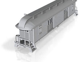 Baggage Car in Clear Ultra Fine Detail Plastic
