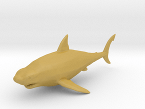 Megalodon shark kaiju monster miniature games rpg in Tan Fine Detail Plastic