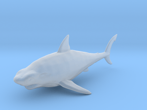Megalodon shark kaiju monster miniature games rpg in Clear Ultra Fine Detail Plastic