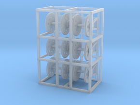 Mooring Line Reels N Scale in Clear Ultra Fine Detail Plastic