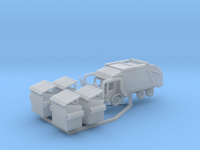 Garbage Truck Z Scale Revised in Clear Ultra Fine Detail Plastic