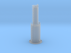 Oil Tank Tower Z Scale in Clear Ultra Fine Detail Plastic