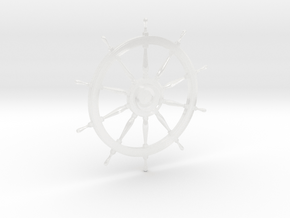 1/48 Ship's Wheel (Helm) 38mm diameter in Clear Ultra Fine Detail Plastic