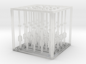 1/48 Olympia Stanchions Type B (long) in Clear Ultra Fine Detail Plastic