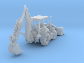 Cat 430F Backhoe Z Scale Revised in Clear Ultra Fine Detail Plastic