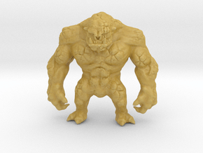 Orc Abomination DnD miniature fantasy games rpg in Tan Fine Detail Plastic