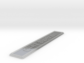 Nameplate C-47 Skytrain in Clear Ultra Fine Detail Plastic