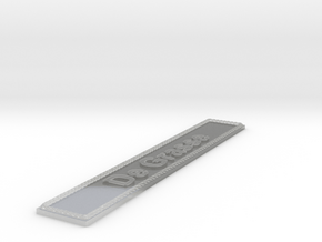 Nameplate De Grasse in Clear Ultra Fine Detail Plastic