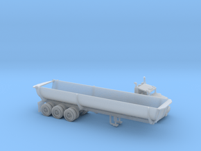 Cylinder Dump Bed 40 Footer N Scale in Clear Ultra Fine Detail Plastic