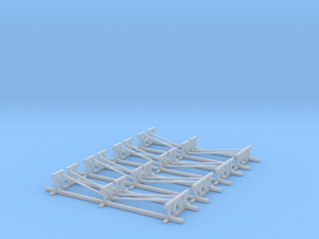 LCVP Boat Stands Z Scale in Clear Ultra Fine Detail Plastic