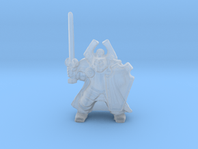 Chaos Warrior w sword 28mm miniature classic games in Clear Ultra Fine Detail Plastic