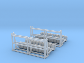 Rack With Tires Z Scale in Clear Ultra Fine Detail Plastic