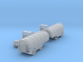 Milk Trucks With Tanker Z Scale in Clear Ultra Fine Detail Plastic