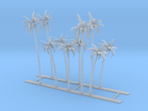 Palm Trees Z Scale in Clear Ultra Fine Detail Plastic