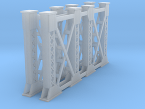 Two Steel Bridge Supports Z Scale in Clear Ultra Fine Detail Plastic