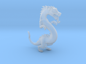 Chinese Ancient Dragon 55mm miniature fantasy game in Clear Ultra Fine Detail Plastic