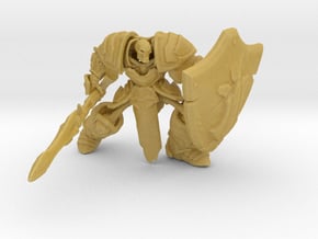 Skeleton Champion miniature fantasy games rpg DnD in Tan Fine Detail Plastic