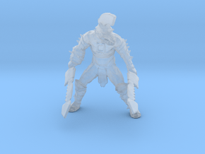 Wolf Gladiator miniature model fantasy dnd rpg gam in Clear Ultra Fine Detail Plastic