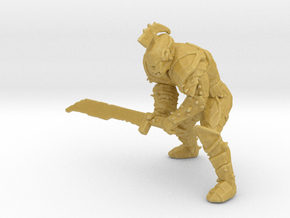 Skeleton Gladiator miniature model fantasy dnd rpg in Tan Fine Detail Plastic