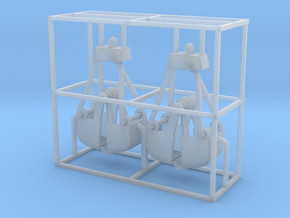 Clamshell bucket small Z scale in Clear Ultra Fine Detail Plastic