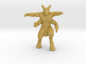 Golden Axe Four Armed Goat miniature model dnd rpg in Tan Fine Detail Plastic