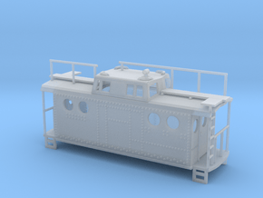 PRR Class N5 Caboose OO scale in Clear Ultra Fine Detail Plastic