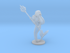 Mermaid Warrior Princess miniature model fantasy in Clear Ultra Fine Detail Plastic