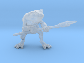 Bullywug Warrior Spear miniature model fantasy dnd in Clear Ultra Fine Detail Plastic