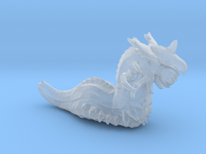 Ethereal Worm miniature model fantasy game rpg dnd in Clear Ultra Fine Detail Plastic