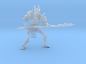 Skeleton Heavy Armor Spear miniature fantasy dnd in Clear Ultra Fine Detail Plastic