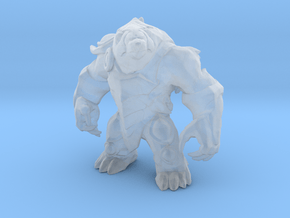 Polar Bear Berserker miniature model fantasy rpg in Clear Ultra Fine Detail Plastic
