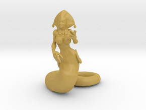 Yuan ti Halfblood sorcerer miniature model fantasy in Tan Fine Detail Plastic