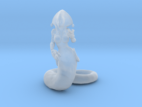 Yuan ti Halfblood sorcerer miniature model fantasy in Clear Ultra Fine Detail Plastic