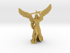 Gadriel Angel Princess miniature model fantasy rpg in Tan Fine Detail Plastic