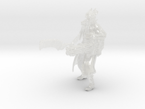 Yharnam Hunter Gatling Gun miniature model fantasy in Clear Ultra Fine Detail Plastic