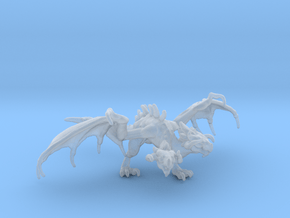 Two Headed Wyvern 157mm miniature model fantasy wh in Clear Ultra Fine Detail Plastic