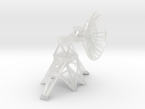 1/72 SPG-25 Radar Antenna, open dish with supports in Clear Ultra Fine Detail Plastic
